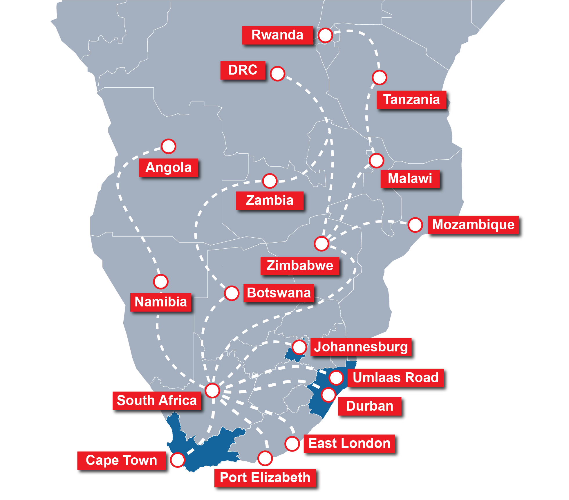 OneLogix Warehousing Map